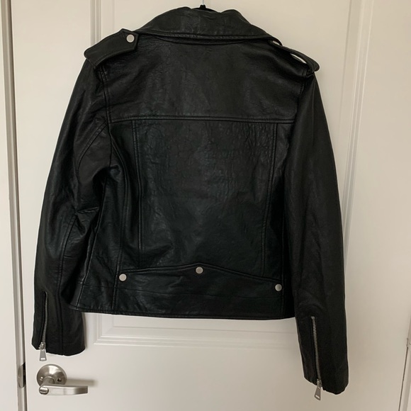7 for all mankind leather moto jacket - Picture 6 of 7